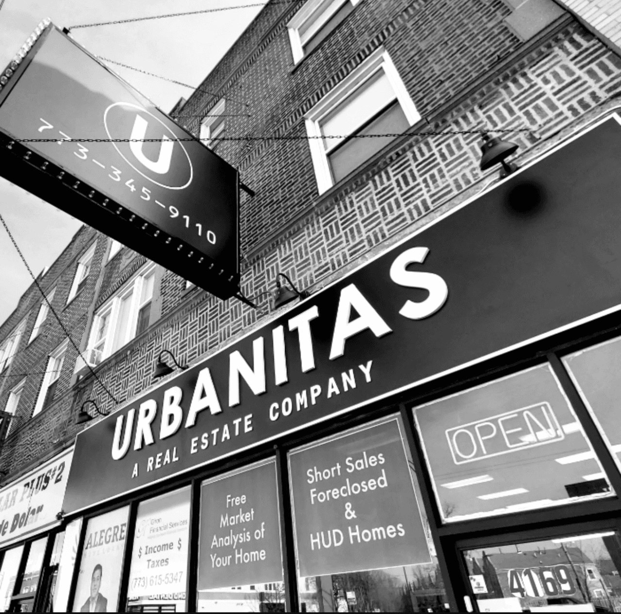 "Ofrecemos servicios de bienes raíces en Chicago y Suburbios. Estamos localizados en el barrio de Brighton Park en Chiago. 4169 S Archer Ave, Chicago, IL, 60632, teléfono es 773-345-9110".