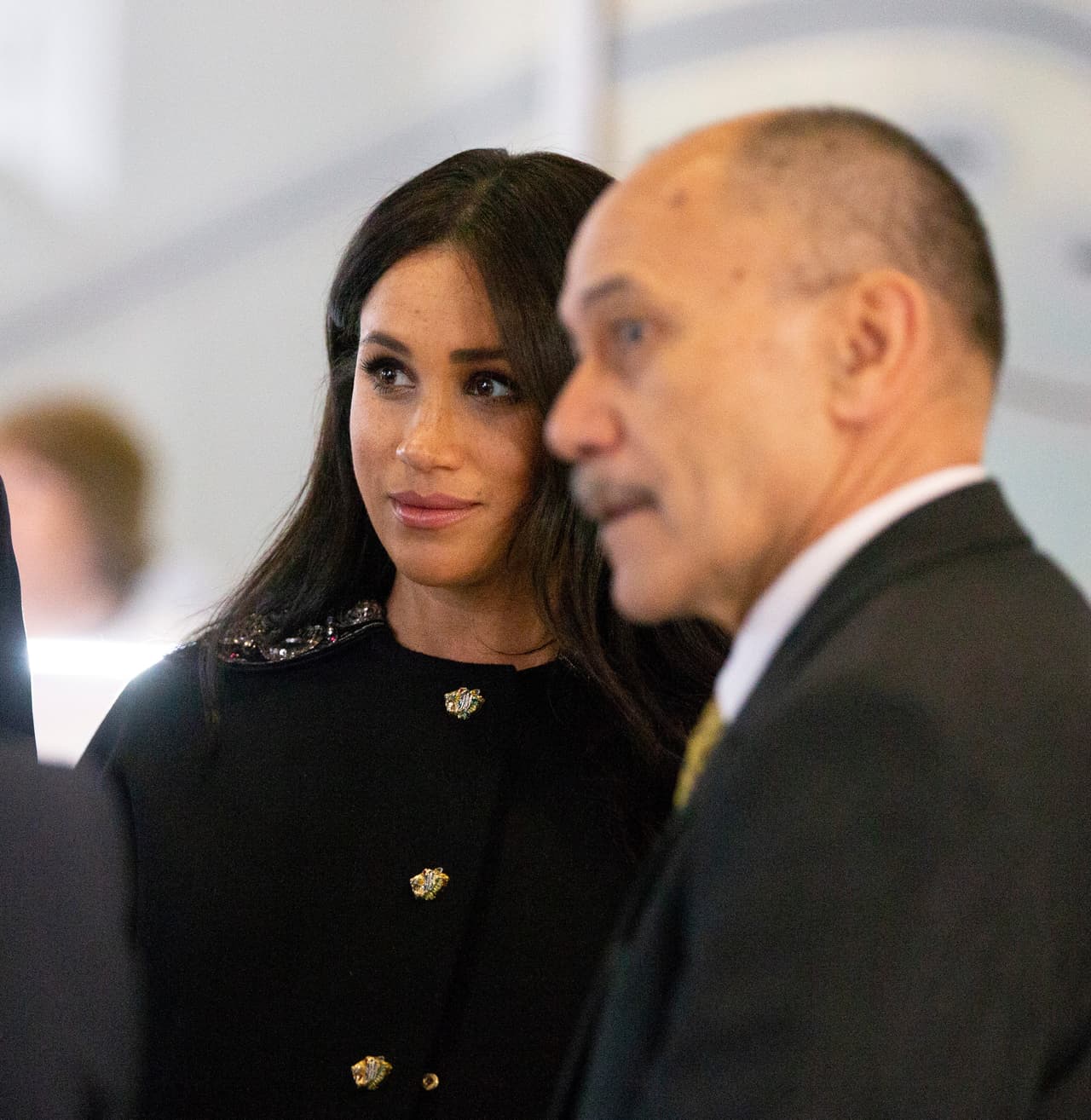 Meghan Markle escuchó las inquietudes del alto comisionado de Nueva Zelanda en el Reino Unido, Jerry Matepara.