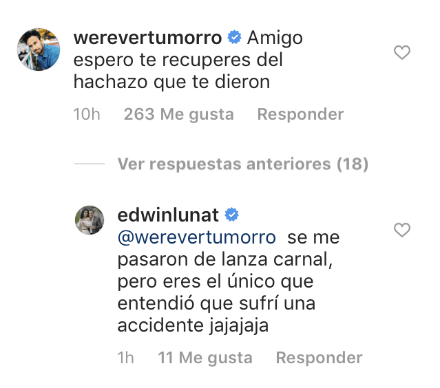 El youtuber Gabriel Montiel, conocido como Werevertunorro, también se burló de Edwin Luna deseándole que se "recuperara del hachazo".