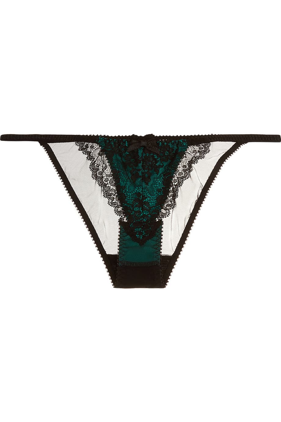 Agent Provocateur. Ambos en poliamida y seda. Satin briefs, $170; net-a-porter.com