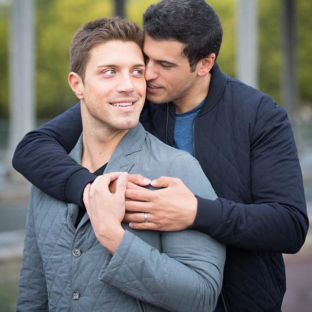 Posaron muy enamorados.