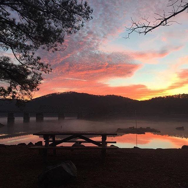 <b>Red Top Mountain State Park</b>. Ofrece más de 15 millas de senderos serpentean a través de terreno boscoso, ofreciendo hermosas vistas del lago Allatoona y el bosque circundante.