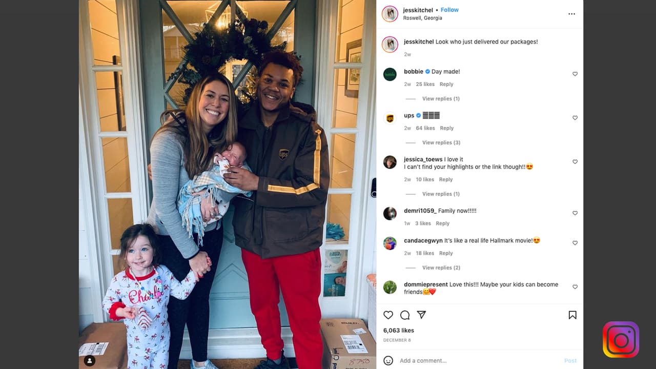 Un repartidor dejó un mensaje para una familia: ellos lo publicaron y ahora recibió regalos para su bebé de desconocidos