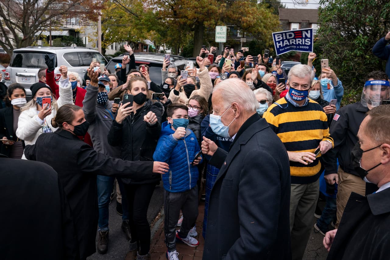 El candidato demócrata Joe Biden visitó la ciudad de Scranton en Pennsylvania, en el último día de las elecciones presidenciales.