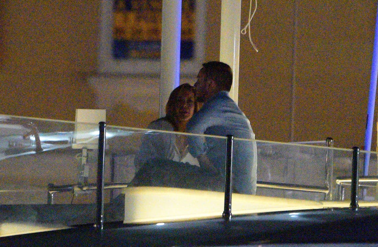 Aquí con su galán, Mathia Milani.