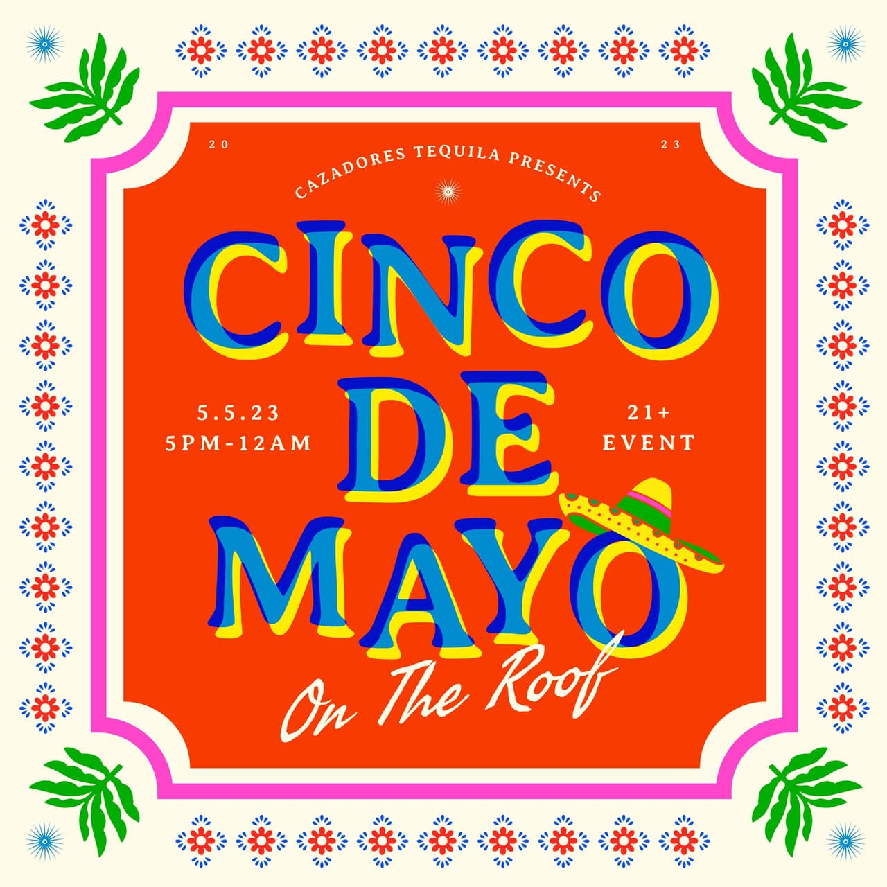 <b>Evento</b>: Cinco de Mayo on The Roof
<br>
<b>Fecha</b>: 5 de mayo
<br>
<b>Lugar: </b>Ponce City Roof, 675 Ponce De Leon Ave NE. Atlanta, GA. 30308
<br>
<b>Sitio web</b>: 
<a href="https://poncecityroof.com/">https://poncecityroof.com/</a> 
<br>
<br>Celebra la fecha con una fiesta en la azotea de Ponce City Market y que contará con un DJ, deliciosos cócteles especiales, chupitos de gelatina, tacos y una banda de mariachis (9 a 11 p. m.), entre otras sorpresas.