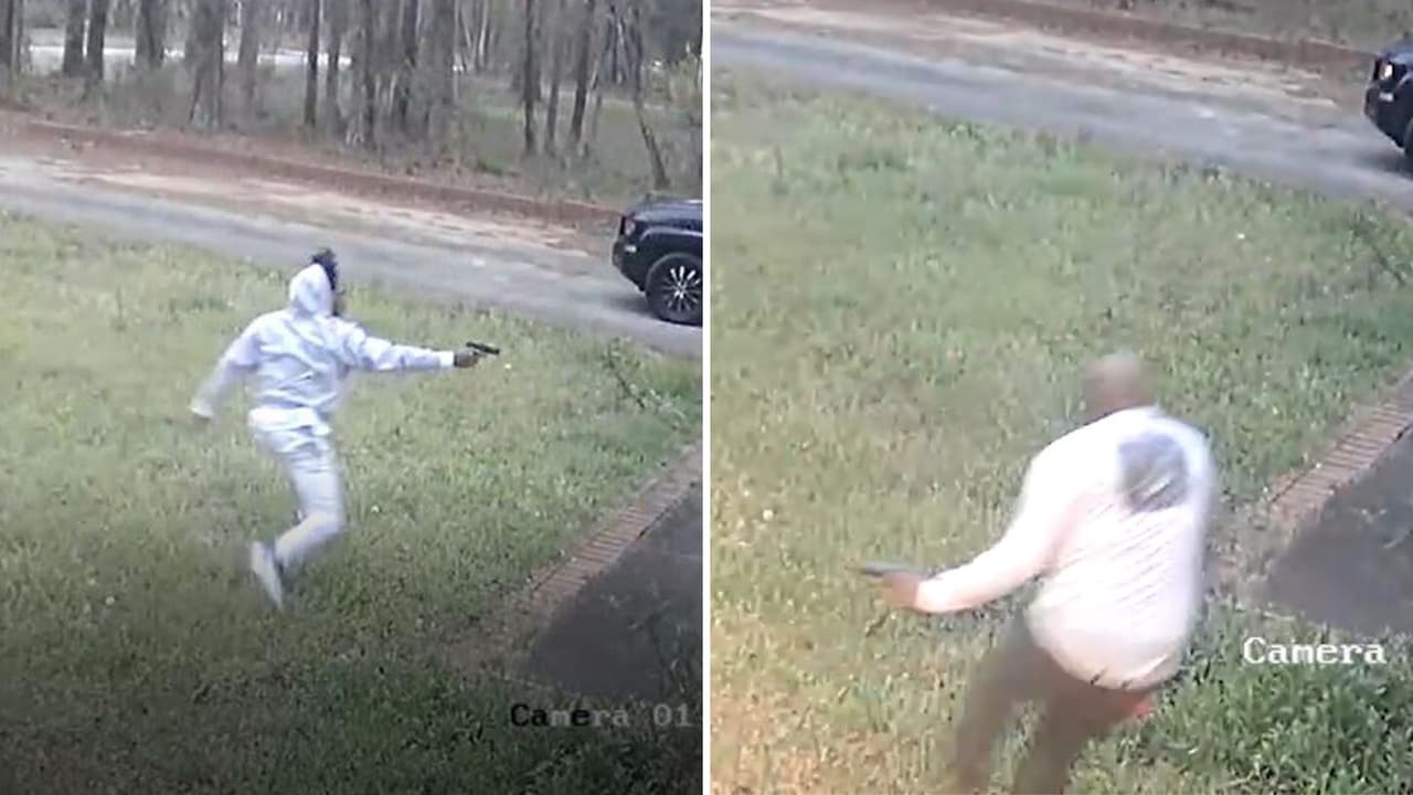Padre e hijo se enfrentan a tiros en Georgia y todo queda captado en video