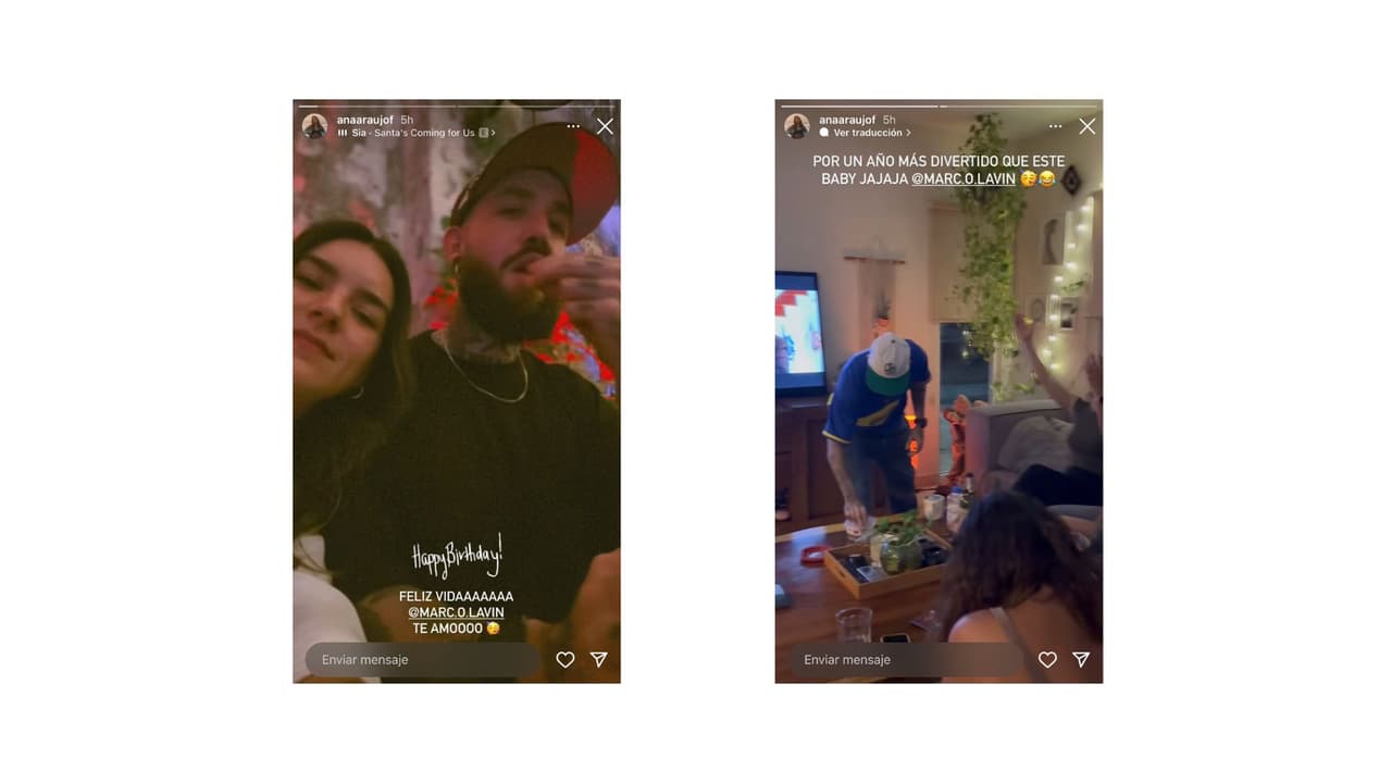 Así celebró Ana Araujo el cumpleaños de su nuevo novio.
