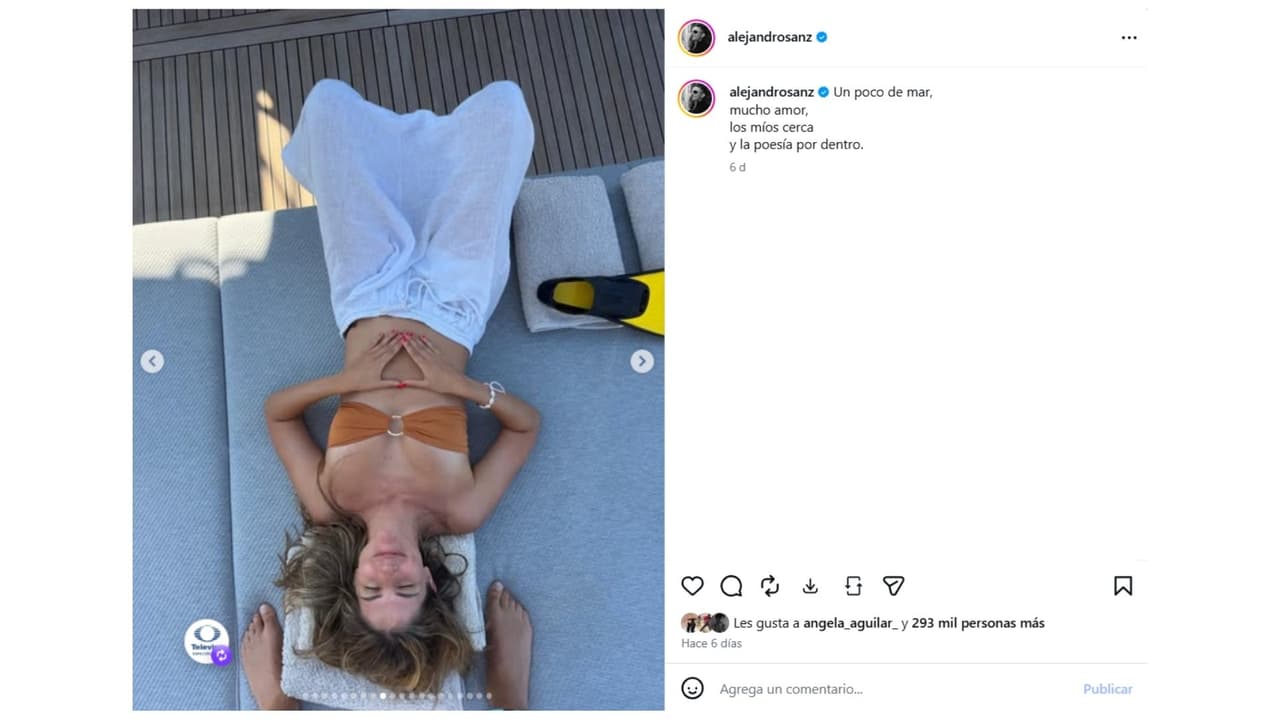 Esta es la foto que compartió Alejandro Sanz y desató rumores de un supuesto embarazo de Stephanie Cayo.