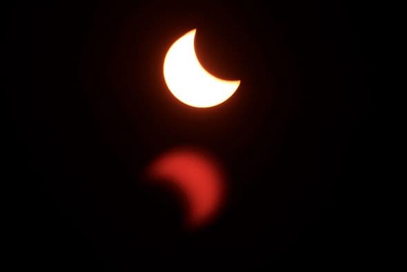Otra perspectiva del eclipse desde Estrasburgo.
