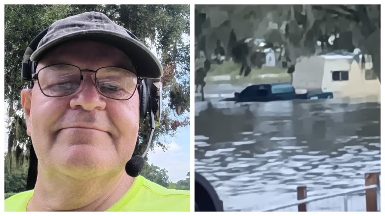 Camionero salva a una pareja durante el huracán Milton y la bacteria come carne lo ataca a traición