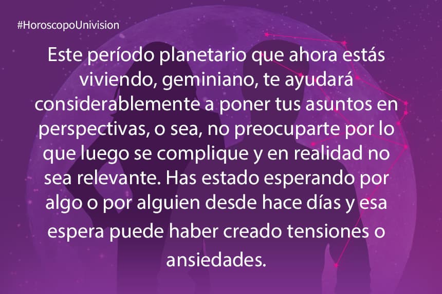 Géminis 25 de julio de 2020