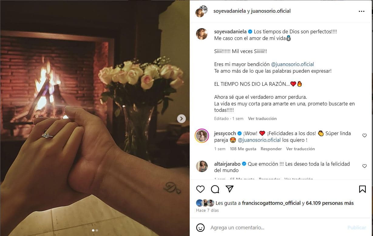 Juan Osorio le propuso matrimonio a su novia Eva Daniela