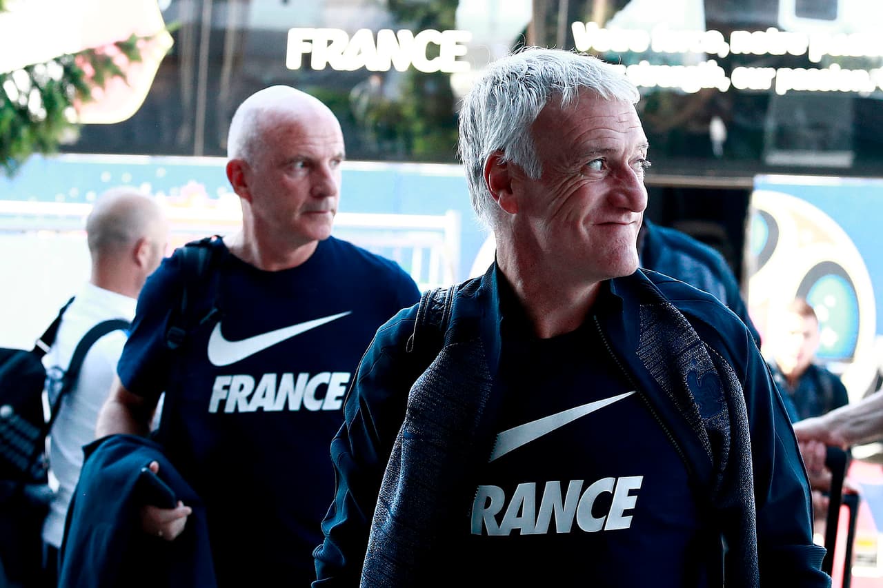 France's coach Didier Deschamps arrives to a hotel in Kazan on June 29, 2018 on the eve of the Russia 2018 World Cup round of 16 football match between France and Uruguay. (Photo by Benjamin CREMEL / AFP) (Photo credit should read BENJAMIN CREMEL/AFP/Getty Images)