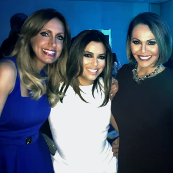 Con María Elena Salinas y Eva Longoria.