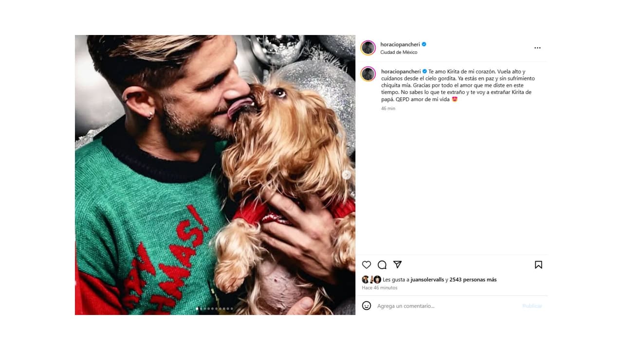 Así despidió Horacio Pancheri a su perrita Kira.