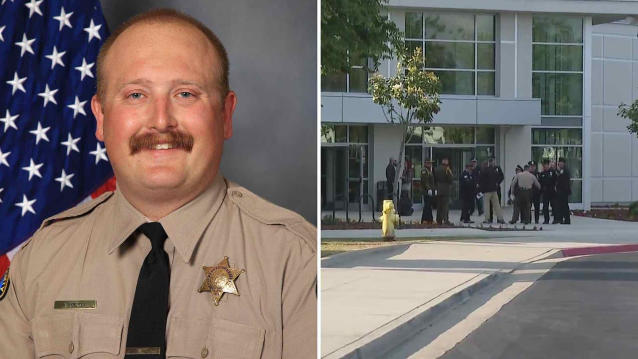 Realizan velorio al oficial Randy Hoppert, asesinado a tiros al intentar entregar una orden de desalojo