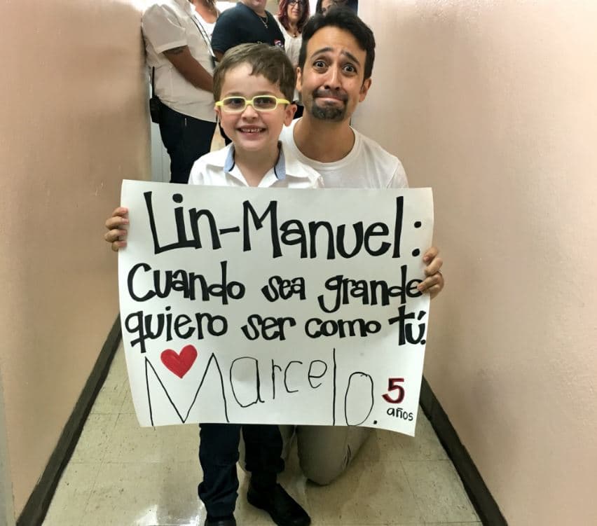 Compartió esta imagen con un chico de nombre Marcelo, que lo admira.