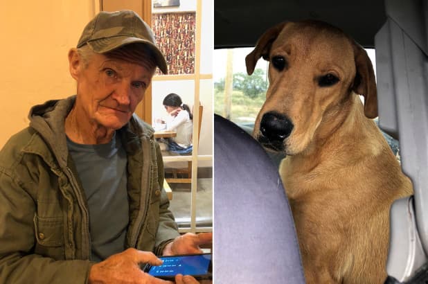 Sonny Gilligan y su perro Charlie.