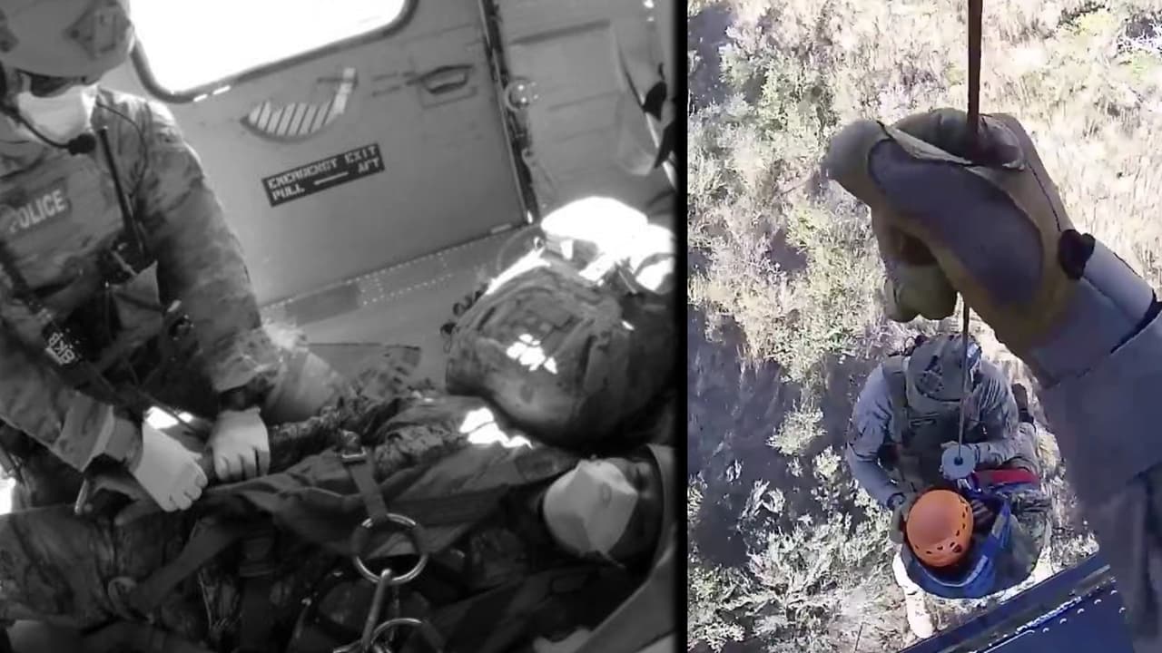 Captan en video el rescate aéreo de un inmigrante en la montañas de Baboquivari en Arizona
