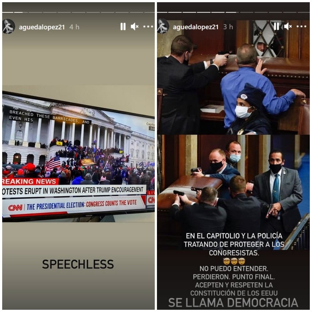 La modelo española retomó varias imágenes de los medios para publicarlas en Instagram.