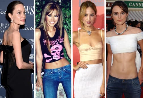 Algunas celebridades en su afán por lucir muy estilizadas han llegado al extremo y se quedaron en los huesos.