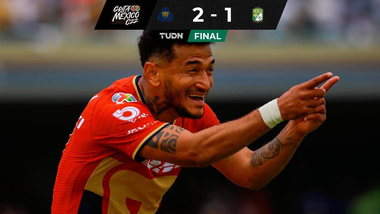 Pumas remontó para quedarse con la victoria en casa ante León