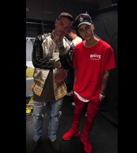 ¡Dinamita pura! J Balvin y Justin Bieber volvieron a encontrarse y compartieron su foto en redes.