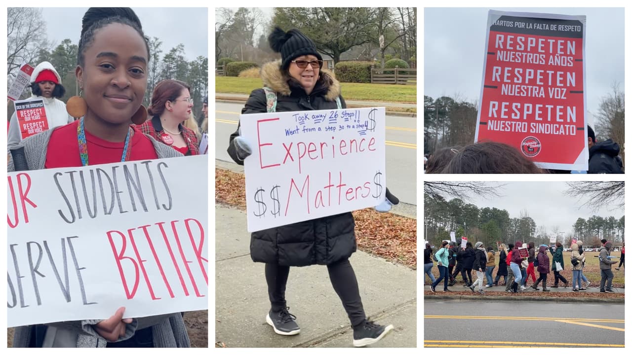 12 escuelas públicas de Durham cerraron el miércoles tras protestas de trabajadores y maestros 