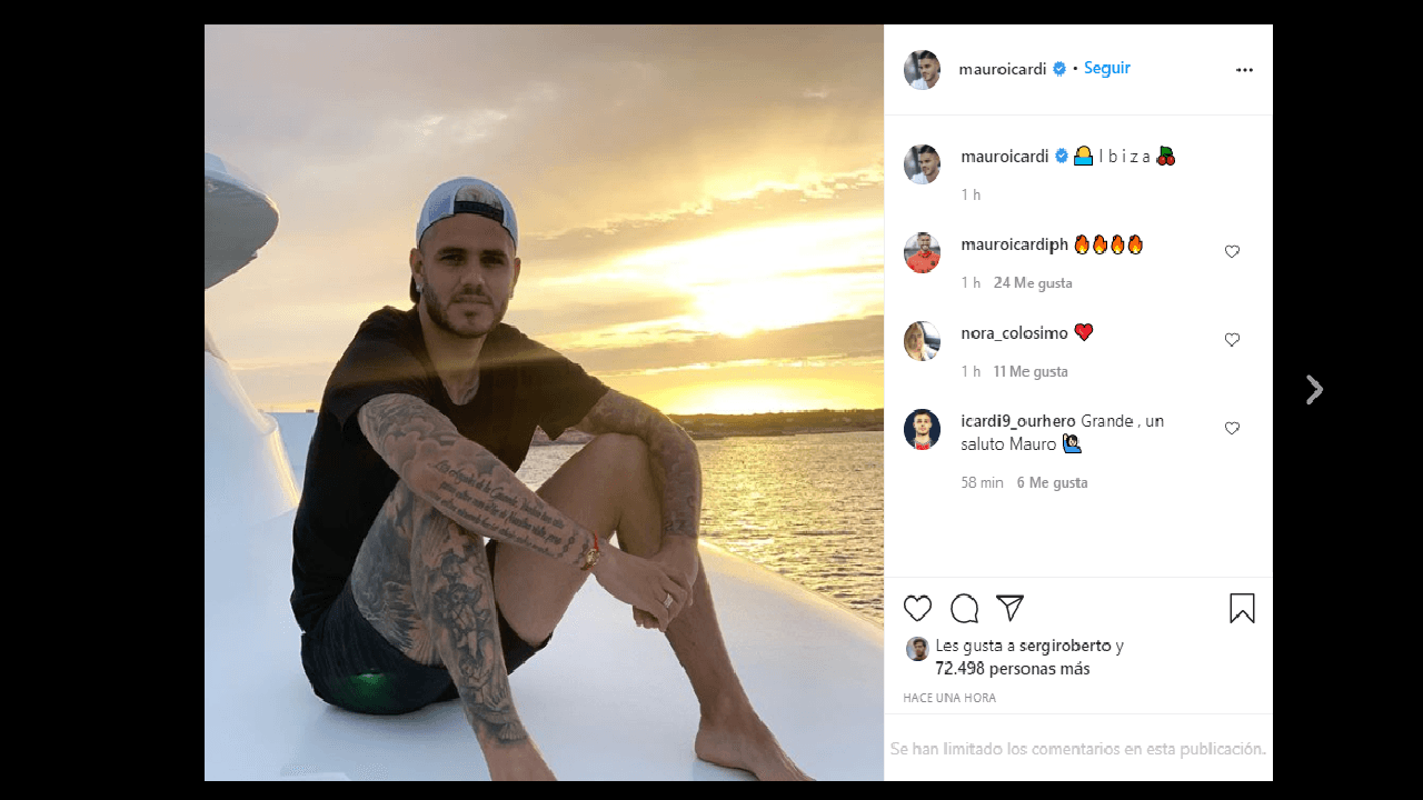 Mauro Icardi en Ibiza