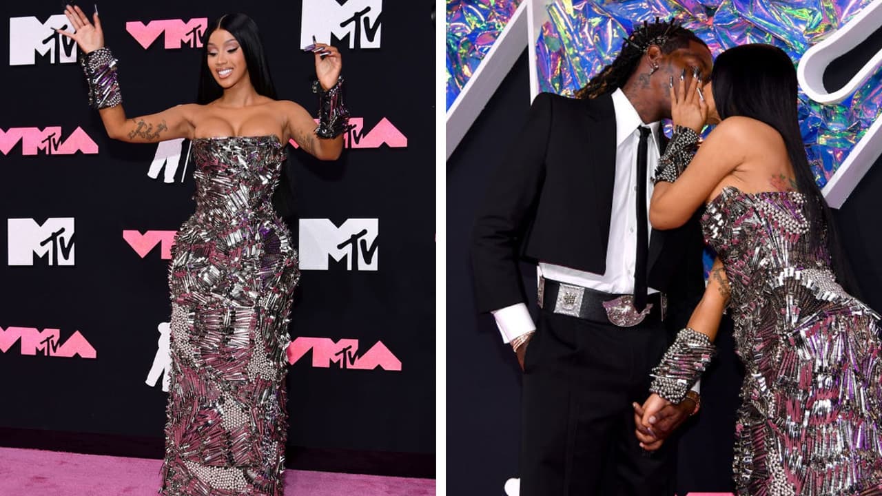 Cardi B y The Offset en los MTV VMAs 2023.