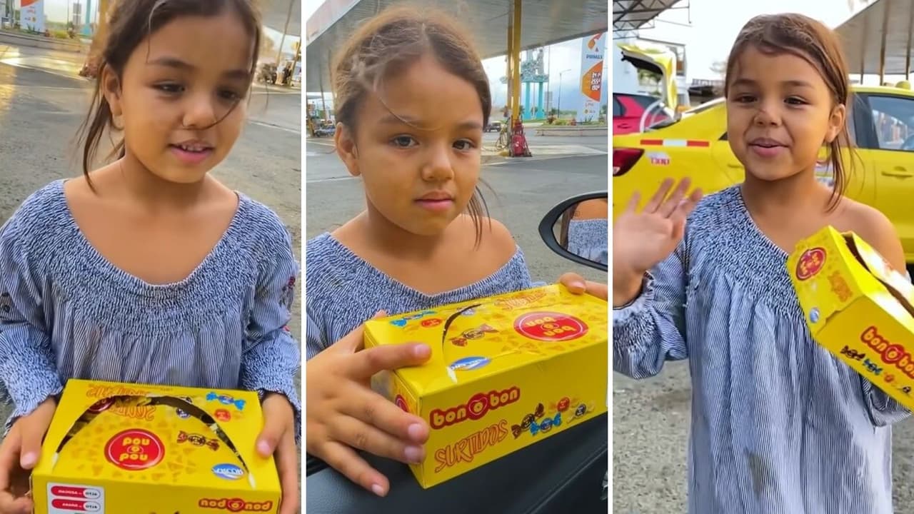 Niña de seis años vende dulces en cuatro idiomas