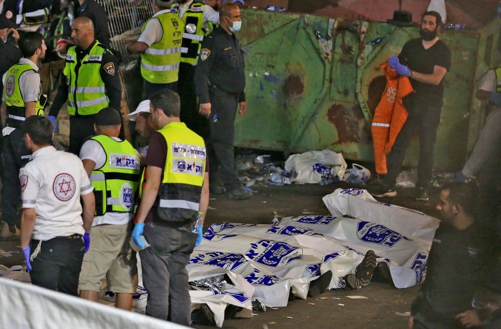 <h3 class="cms-H3-H3">8. Israel: 45 muertos</h3>
<br>
<br>El 30 de abril de 2021, 
<a href="https://www.univision.com/noticias/mundo/accidente-y-estampida-provocan-decenas-de-muertos-y-un-centenar-de-heridos-durante-un-festival-religioso-en-israel-fotos">una estampida durante la peregrinación que marca la festividad judía de Lag Baomer</a> en el monte Merón, en el norte de Israel, causó la muerte de por lo menos 45 personas.