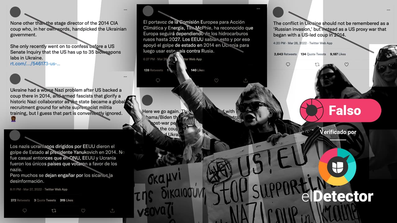 Los extremos políticos de EEUU omiten en las redes que el cambio de gobierno en Ucrania en 2014 se debió, según los expertos, a un movimiento popular.