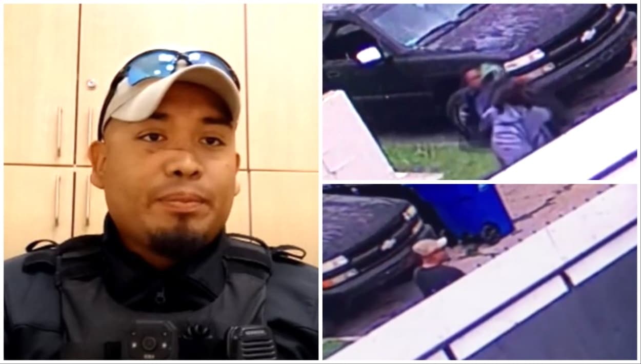 John Arias fue herido con una navaja por ayudar a una adolescente que estaba golpeando una indigente.