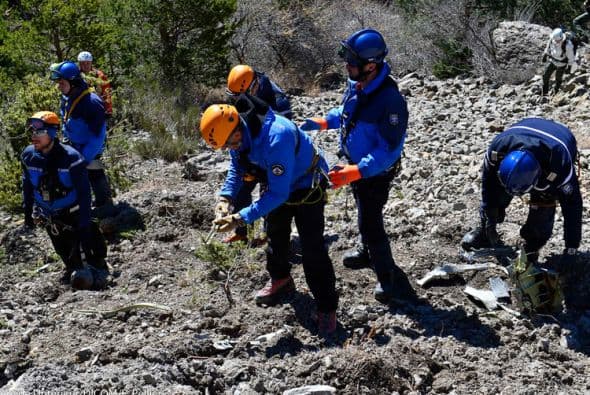 La grabación dejó ver que el piloto se quedó afuera de la cabina y el copiloto no le permitió volver. (Ministerio del Interior francés/DICOM/F. Pellier).