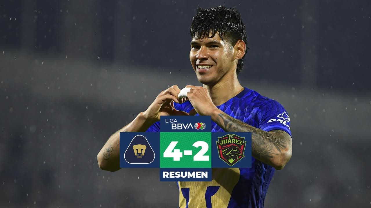 Pumas remonta a Juárez con doblete de Memote Martínez y Robert Morales