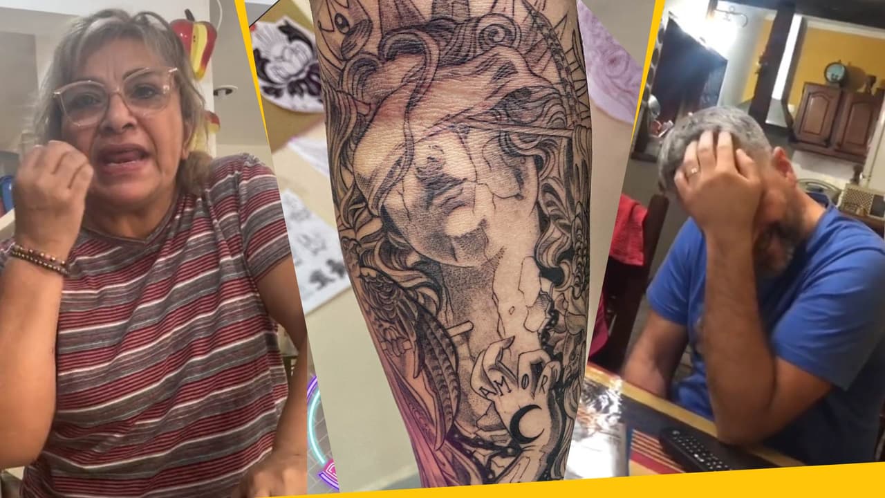 Papás reaccionan al ver el primer tatuaje de sus hijos: algunos hasta les aventaron la chancla
