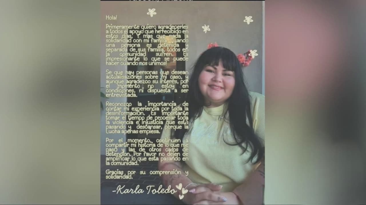 "Violencia e injusticia": Dreamer Karla Toledo rompe el silencio tras su liberación de manos de ICE