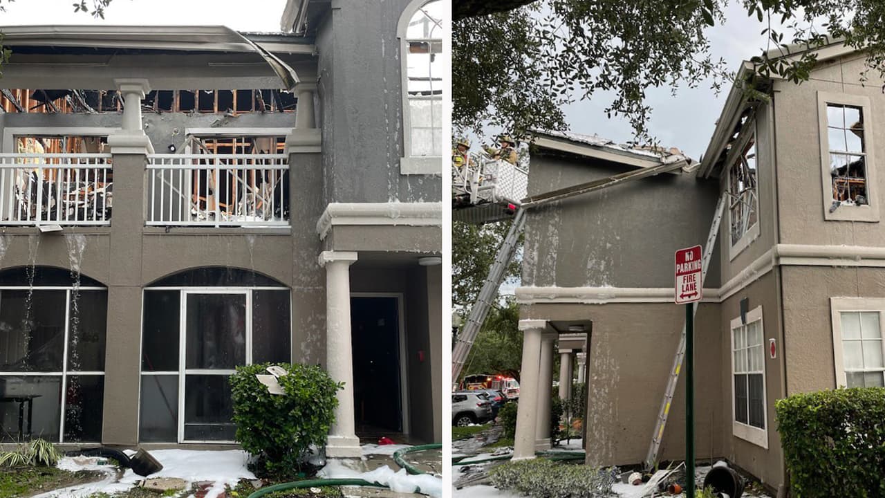 Rayo causa incendio que dejó a 30 personas desplazadas en un complejo residencial de Orlando