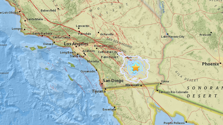 El número de temblores al sur de la falla de San Andrés se acerca a los dos centenares