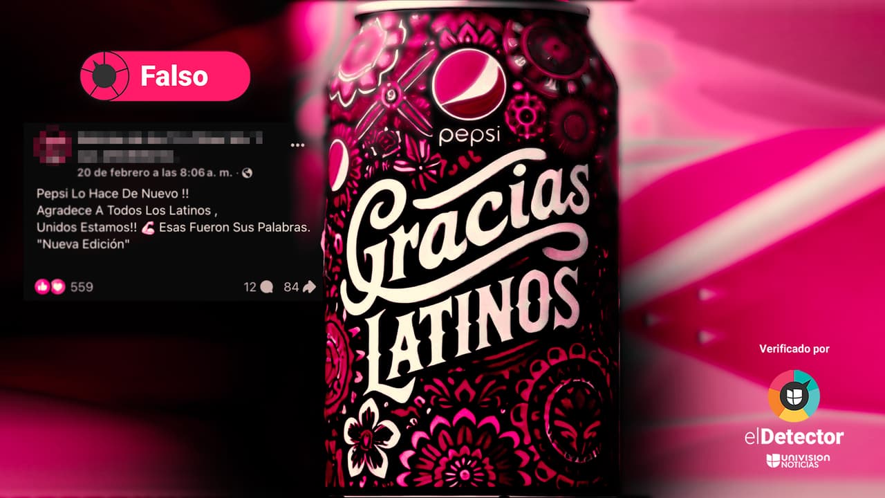 Esa supuesta imagen de una lata de Pepsi agradeciendo a los latinos NO es real: fue generada con IA