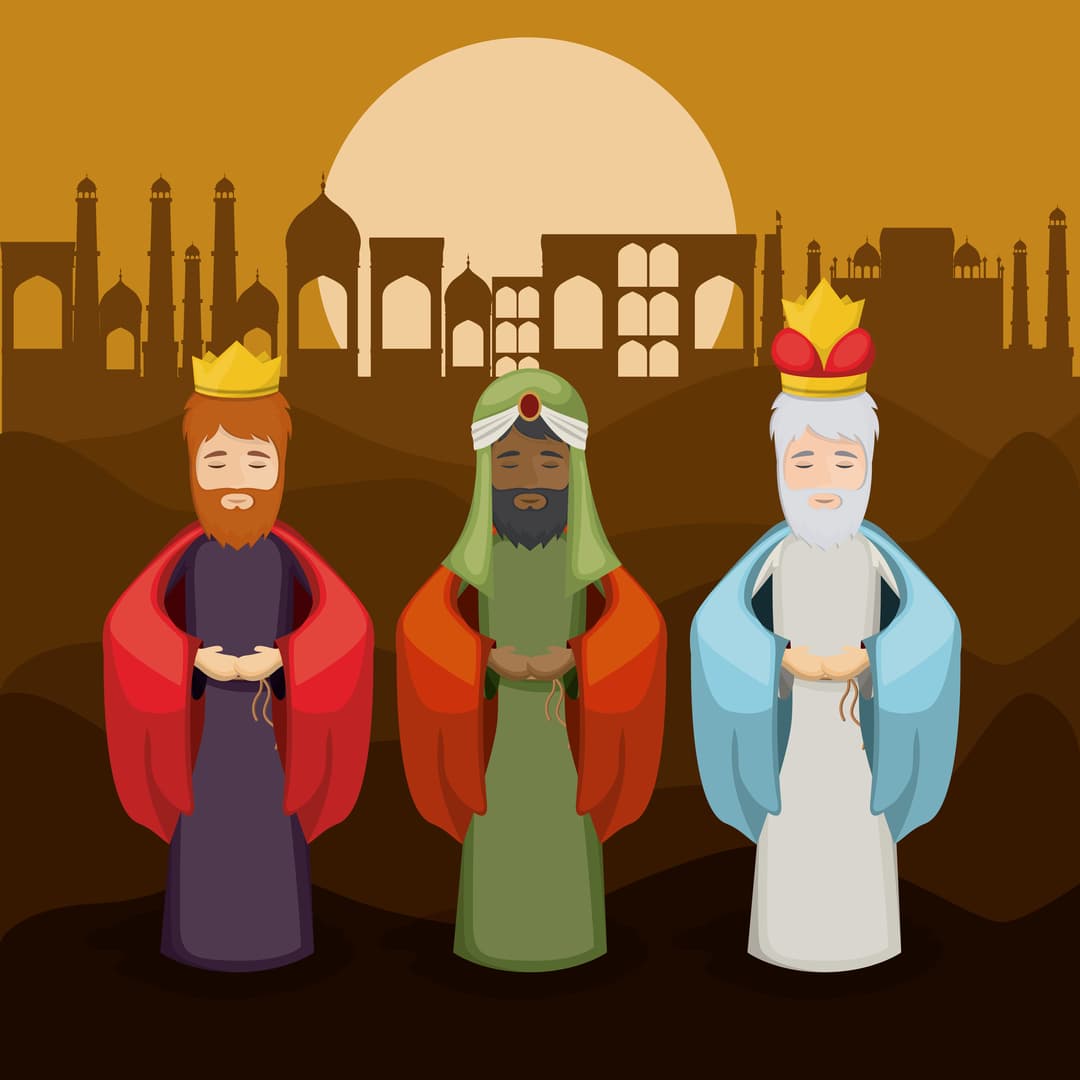 También al centrarse en tres reyes magos tuvo que ver en su representación que cada uno era diferente. Primero, eran por las tres razas conocidas entonces, símbolos de los continentes explorados: Europa, Asia y África. Melchor era supuestamente el más joven de los tres, de unos 20 años, mientras que Gaspar era un señor de unos 40 años.