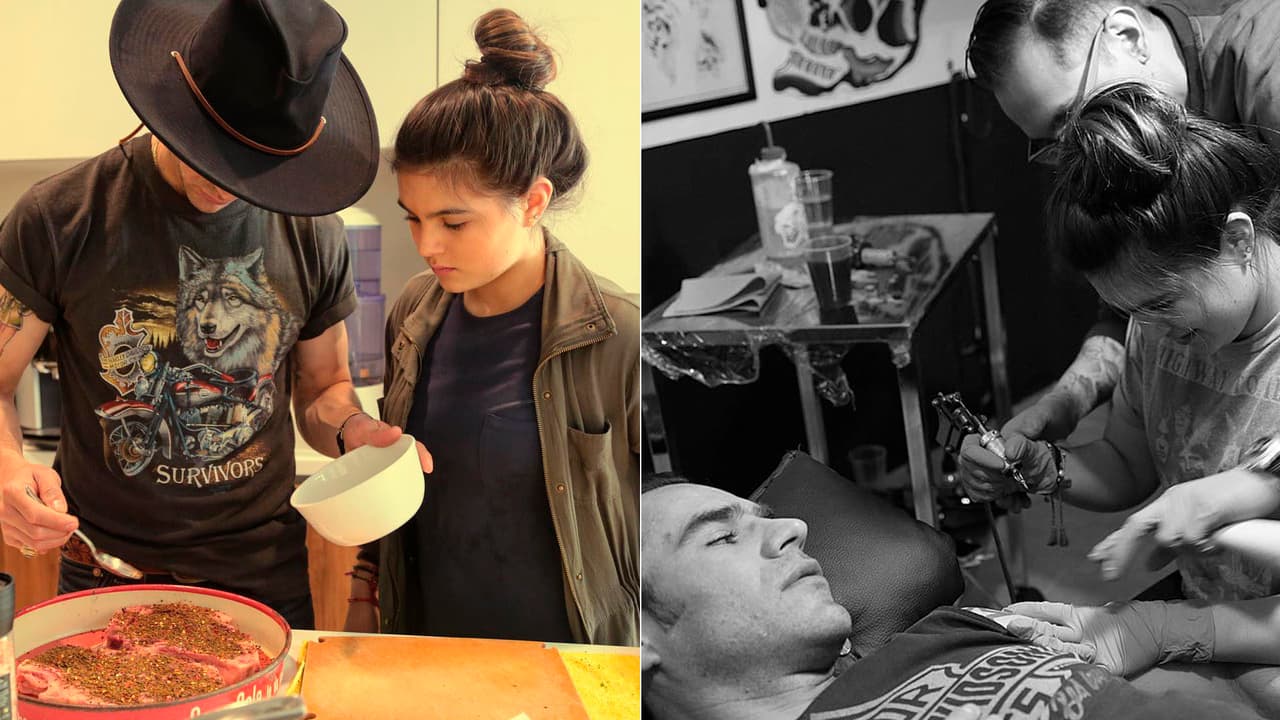 Mientras que su papá comparte algunos de los planes que hacen juntos, como por ejemplo cocinar o incluso, el momento en que Romina le hizo un tatuaje.