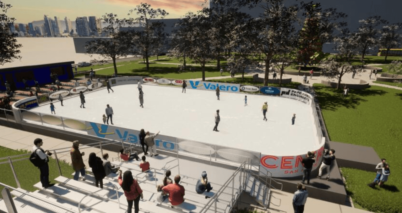 Tradición invernal: La pista de patinaje sobre hielo regresa a Travis Park en San Antonio