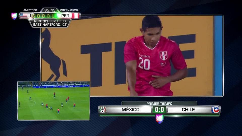 ¡GOOOL! Edison Flores anota para Peru