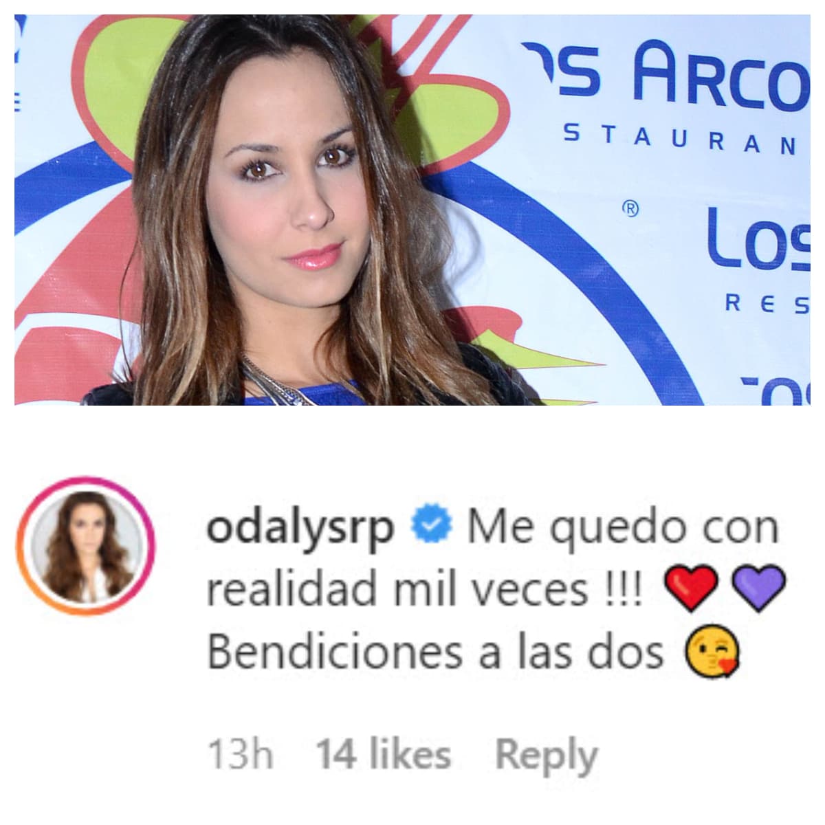 Desde México, la también presentadora 
<b><a href="https://www.univision.com/famosos/esta-es-la-nota-que-hizo-llorar-a-patricio-borghetti-y-odalys-ramirez-mas-que-el-coronavirus-fotos" target="_blank">Odalys Ramírez</a> </b>le mostró su afecto: "¡Me quedo con la realidad mil veces! Bendiciones a las dos".
<br>