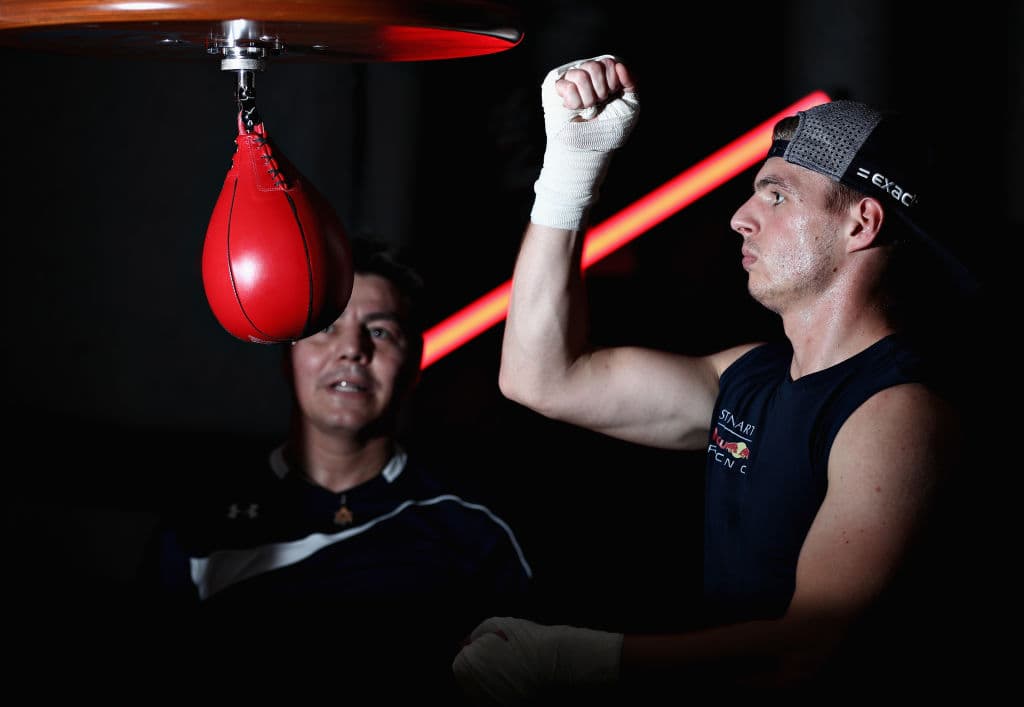 Los golpes a la pera fueron el primer entrenamiento de Max Verstappen.