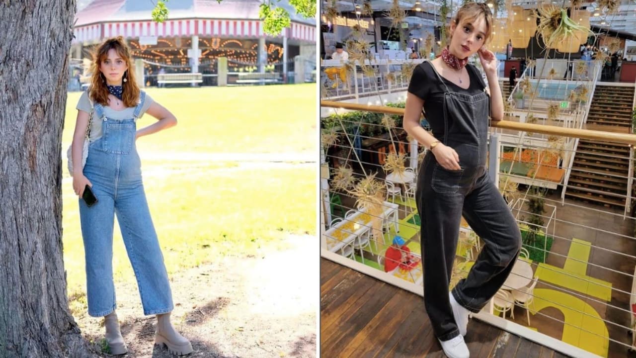 Téllez también visitó overoles en varios de sus atuendos más casuales.