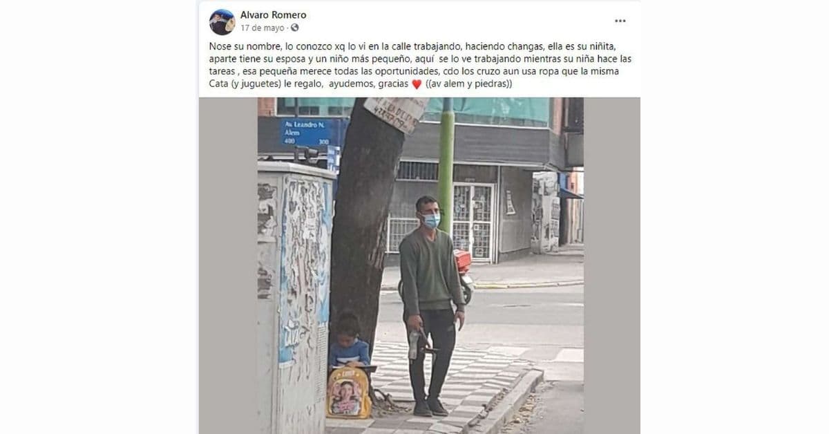 Este hombre limpiaba vidrios de autos en la calle, pero ahora tiene un empleo gracias a que un extraño le tomó una foto.